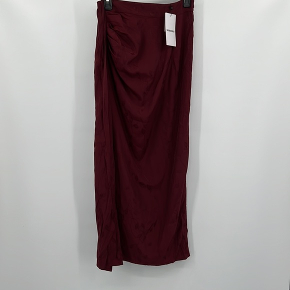 Sabina Musayev Aster Skirt in Garnet Small - Picture 8 of 11